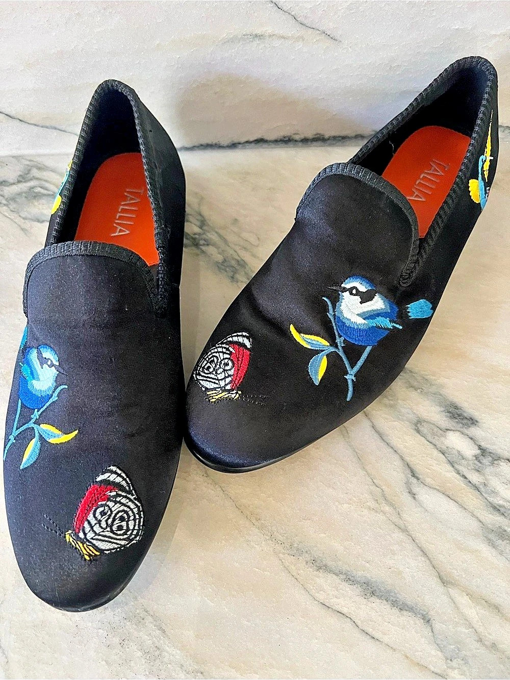 Tallia Enrico Bird Embroidered Bird Loafers Embroidered Loafers